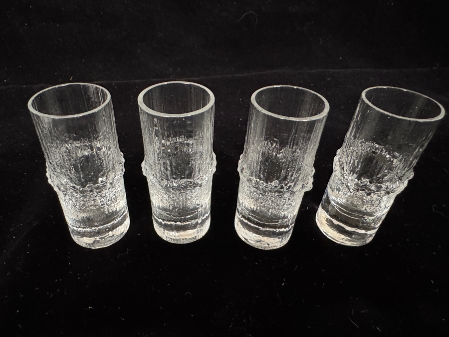 Vintage MCM Iittala Niva Cordial Shot Glasses Tapio Wirkkala Finland 3'H [Photo 3]