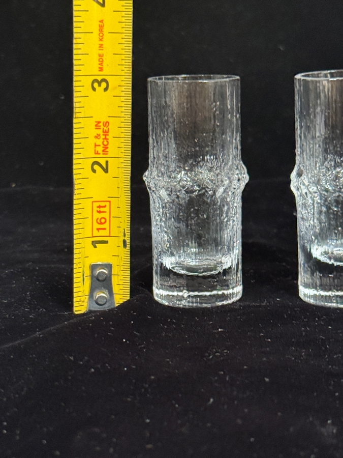 Vintage MCM Iittala Niva Cordial Shot Glasses Tapio Wirkkala Finland 3'H [Photo 5]