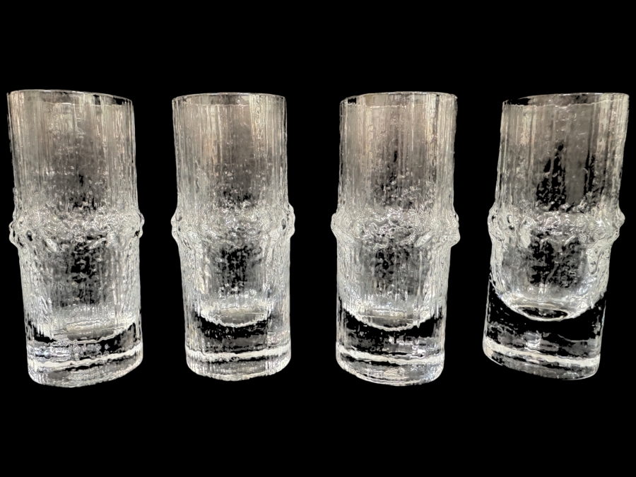 Vintage MCM Iittala Niva Cordial Shot Glasses Tapio Wirkkala Finland 3'H