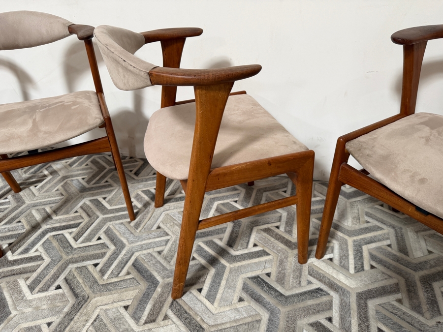 (4) Vintage Danish Mid-Century Modern Model 49 Chairs in Teak by Erik Kirkegaard for Høng Stolefabrik 22W X 20D X 29H [Photo 7]