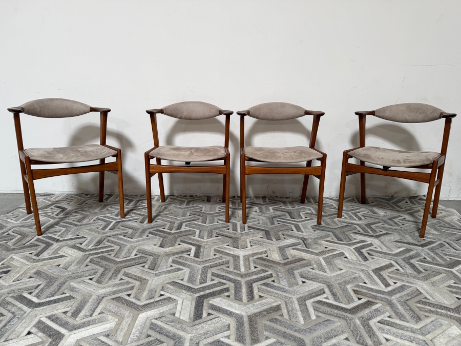 (4) Vintage Danish Mid-Century Modern Model 49 Chairs in Teak by Erik Kirkegaard for Høng Stolefabrik 22W X 20D X 29H [Photo 3]