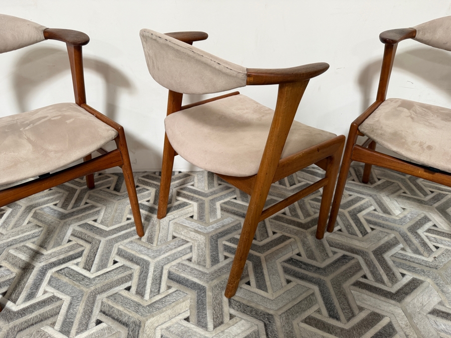 (4) Vintage Danish Mid-Century Modern Model 49 Chairs in Teak by Erik Kirkegaard for Høng Stolefabrik 22W X 20D X 29H [Photo 6]