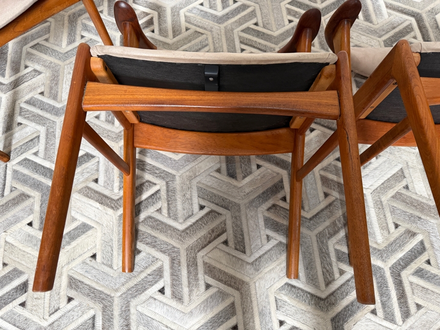 (4) Vintage Danish Mid-Century Modern Model 49 Chairs in Teak by Erik Kirkegaard for Høng Stolefabrik 22W X 20D X 29H [Photo 10]