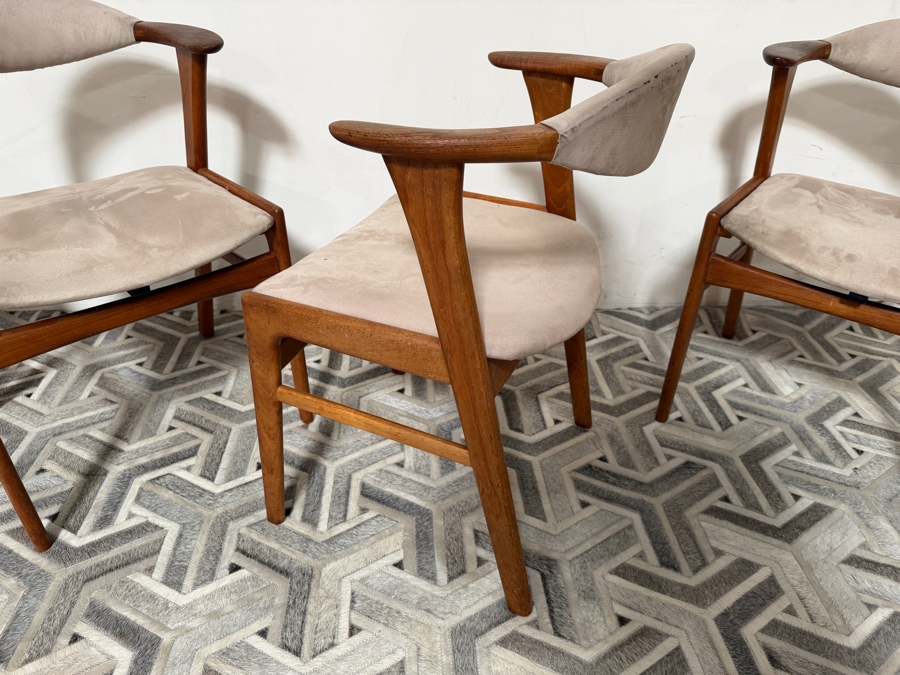 (4) Vintage Danish Mid-Century Modern Model 49 Chairs in Teak by Erik Kirkegaard for Høng Stolefabrik 22W X 20D X 29H [Photo 8]