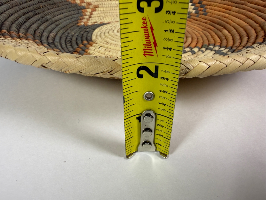 Vintage Hand-woven Coiled Basket Bowl 13'W X 2'H [Photo 8]