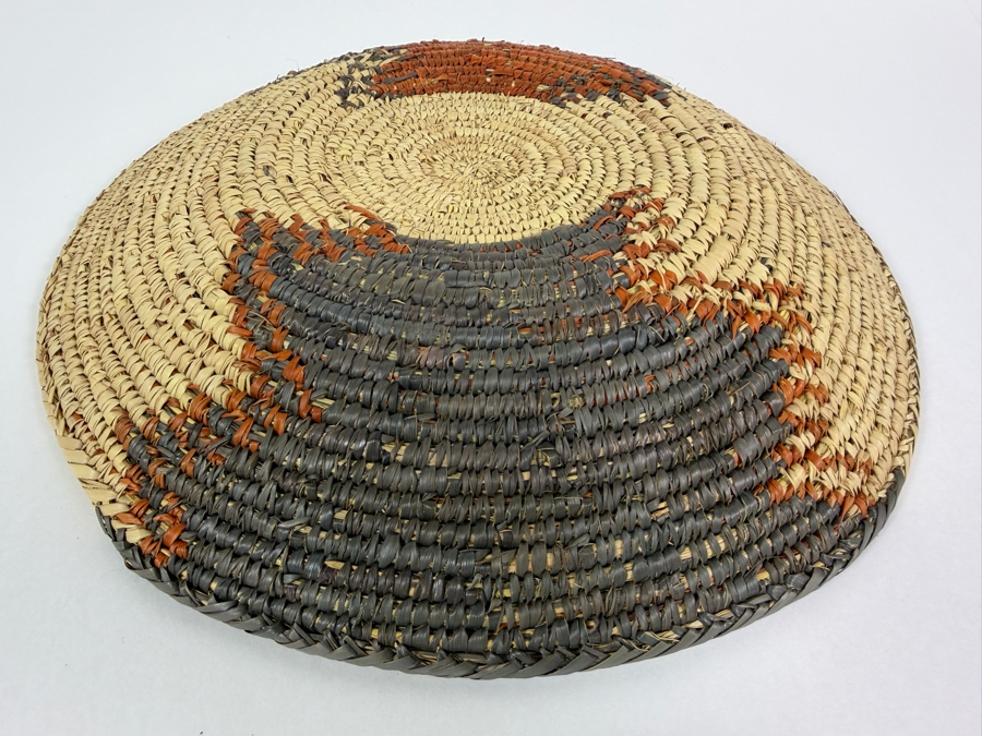 Vintage Hand-woven Coiled Basket Bowl 13'W X 2'H [Photo 6]