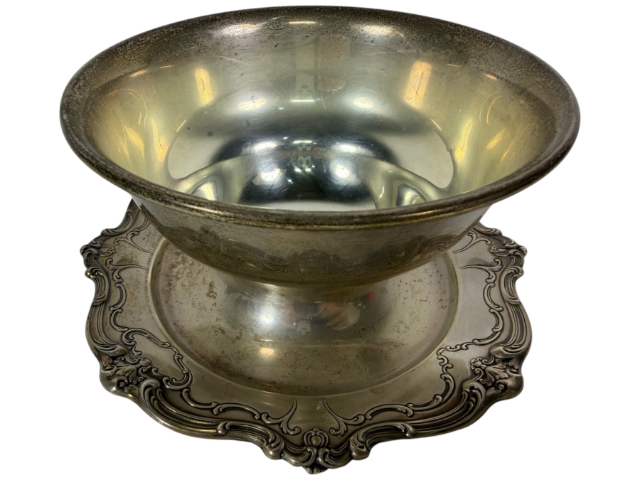 Gorham Sterling Silver Bowl with Underplate 6W X 3H 190.3g ($380 Melt Value)