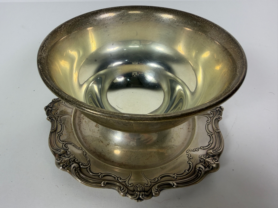 Gorham Sterling Silver Bowl with Underplate 6W X 3H 190.3g ($380 Melt Value) [Photo 2]