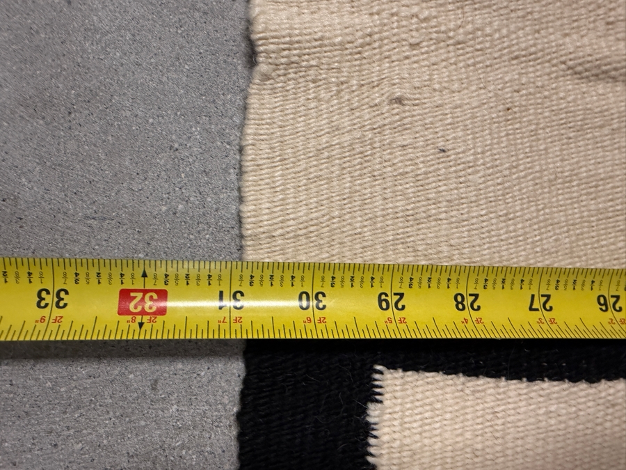 Vintage Native American Handmade Navajo Saddle Blanket Rug 31' X 61' [Photo 8]
