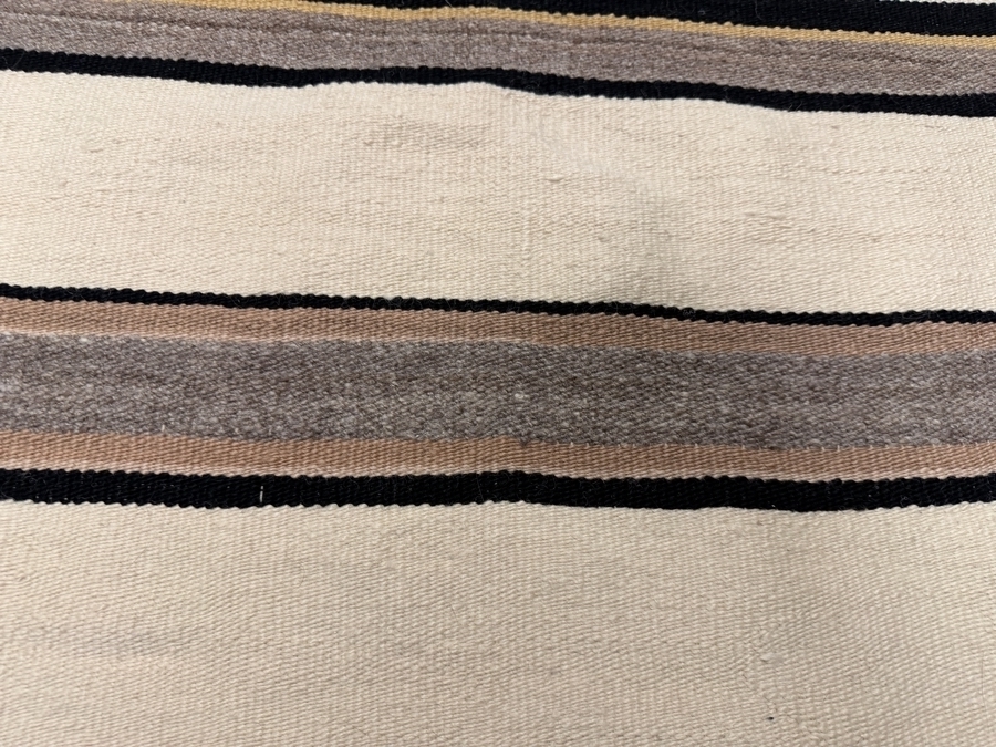 Vintage Native American Handmade Navajo Saddle Blanket Rug 31' X 61' [Photo 6]