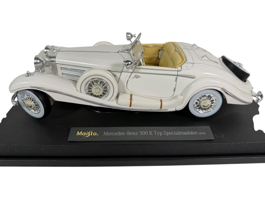 Maisto Mercedes-Benz 500 K Typ Specialroadster 1936 1:18 Scale Diecast Model Car 13L