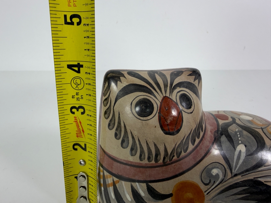 Vintage Mexican Folk Art Pottery Cat Figurine from Tonala, Jalisco 6W X 4H [Photo 7]