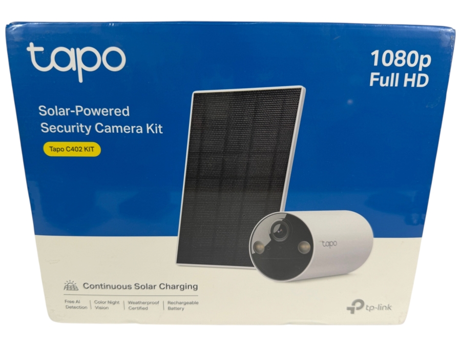 Tp Link Tapo SolarCam C402 Kit Wireless Outdoor 1080p Full HD Security Camera System With Solar Panel Boxed