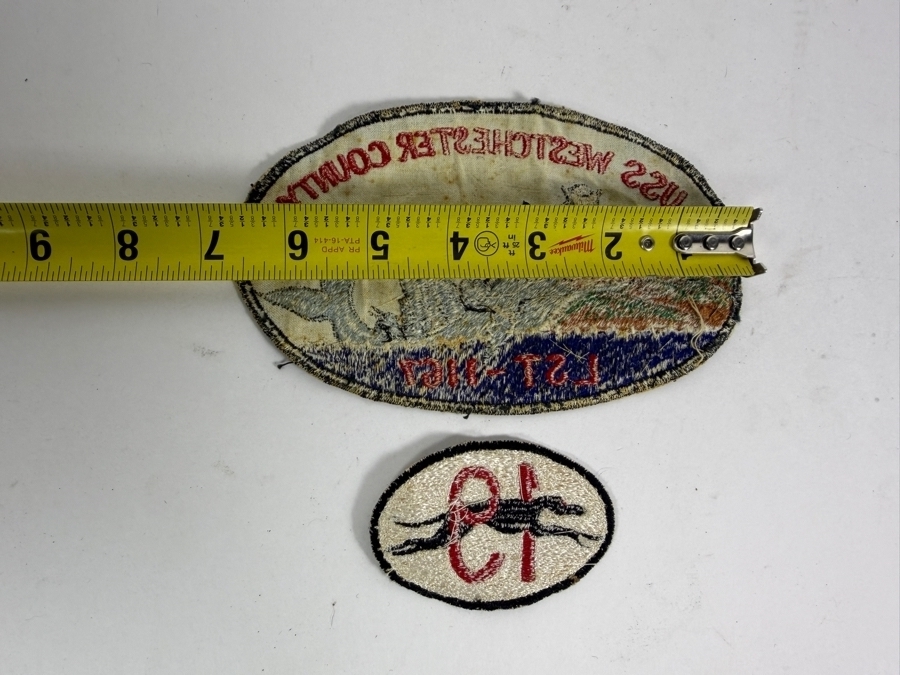 Vintage Vietnam War US Navy USS Westchester County LST-1167 In-Country Embroidered Jacket Patches Set 7'W and 3'W [Photo 5]