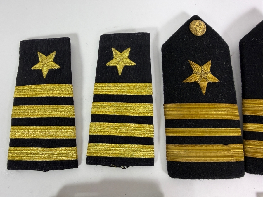 Large Collection Of Vintage US Navy Captain Shoulder Boards And Assorted Uniform Ribbon Bars [Photo 3]