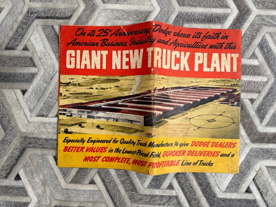 Original Vintage 1939 Dodge Job-Rated Trucks Giant Plant Dealership Promotional Sales Brochure Folder [Photo 13]