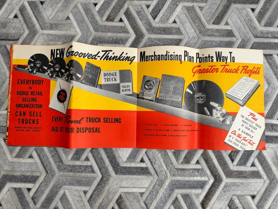Original Vintage 1939 Dodge Job-Rated Trucks Giant Plant Dealership Promotional Sales Brochure Folder [Photo 11]