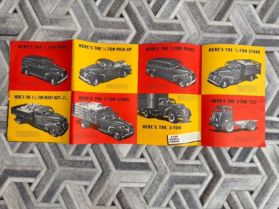 Original Vintage 1939 Dodge Job-Rated Trucks Giant Plant Dealership Promotional Sales Brochure Folder [Photo 5]