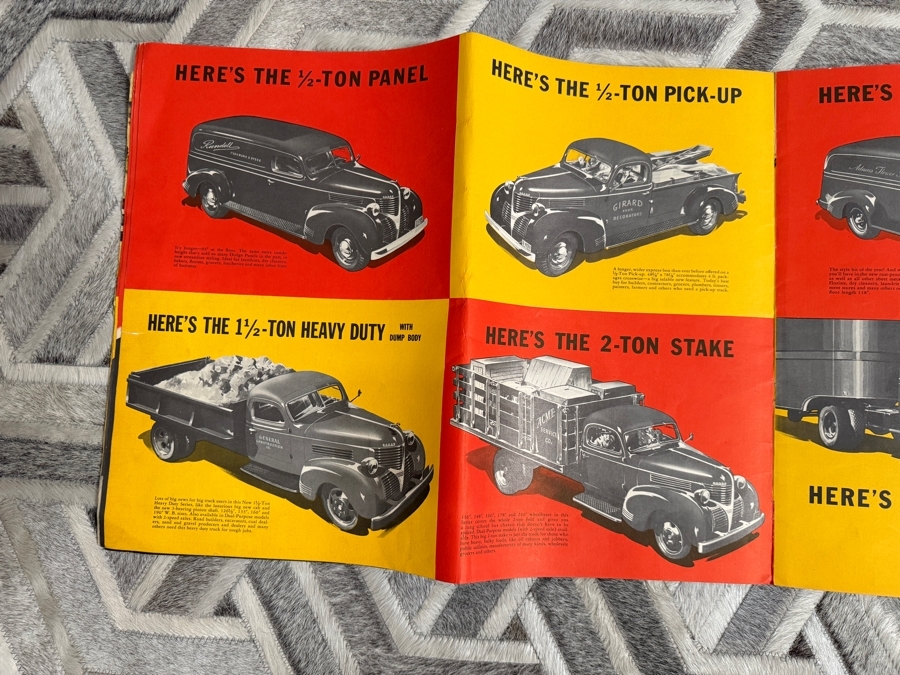 Original Vintage 1939 Dodge Job-Rated Trucks Giant Plant Dealership Promotional Sales Brochure Folder [Photo 6]