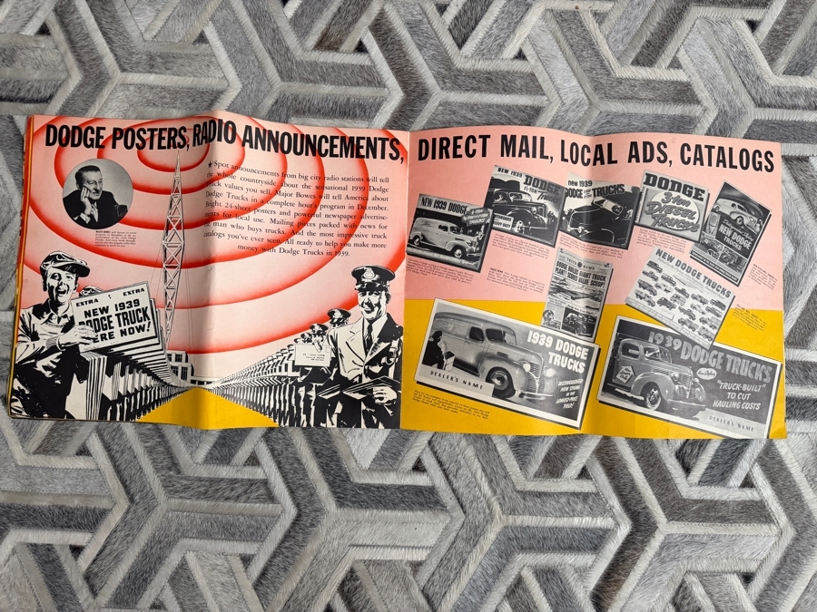 Original Vintage 1939 Dodge Job-Rated Trucks Giant Plant Dealership Promotional Sales Brochure Folder [Photo 10]