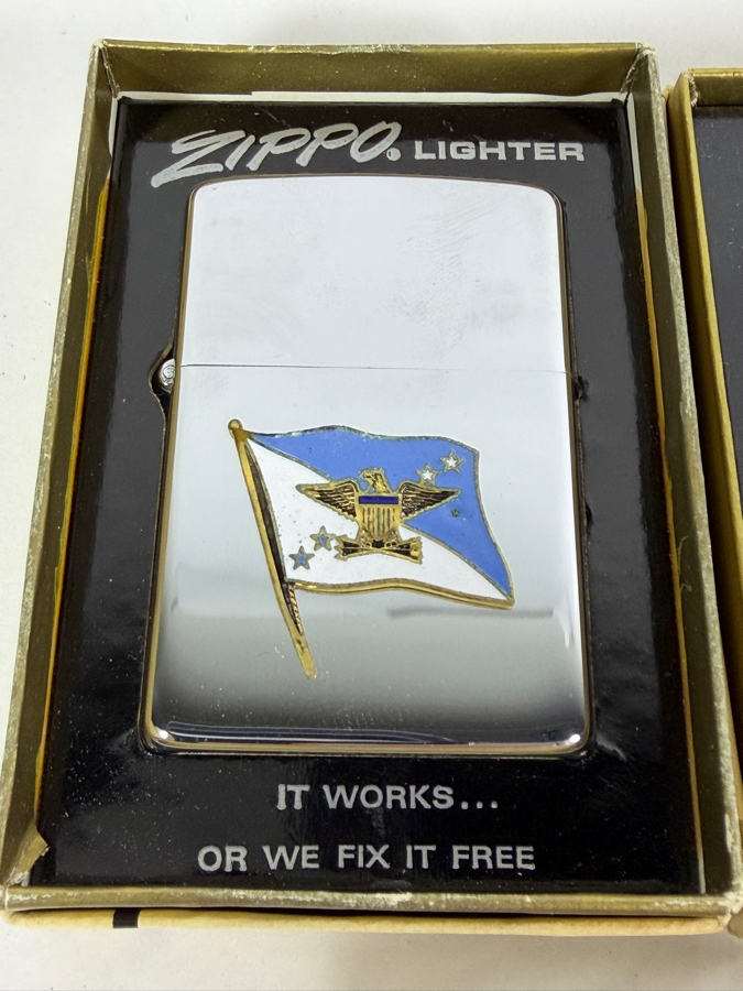 Collection Of Five Vintage US Navy And Royal Canadian Navy Military Commemorative Zippo Lighters [Photo 4]