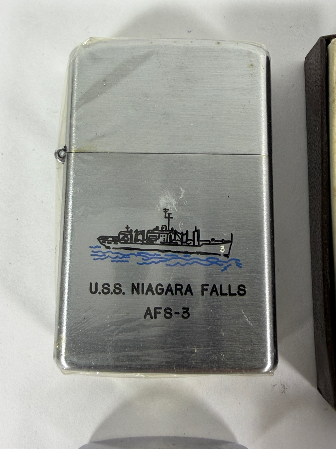 Collection Of Four Vintage US Navy Ship And Naval Organization Commemorative Lighters [Photo 5]