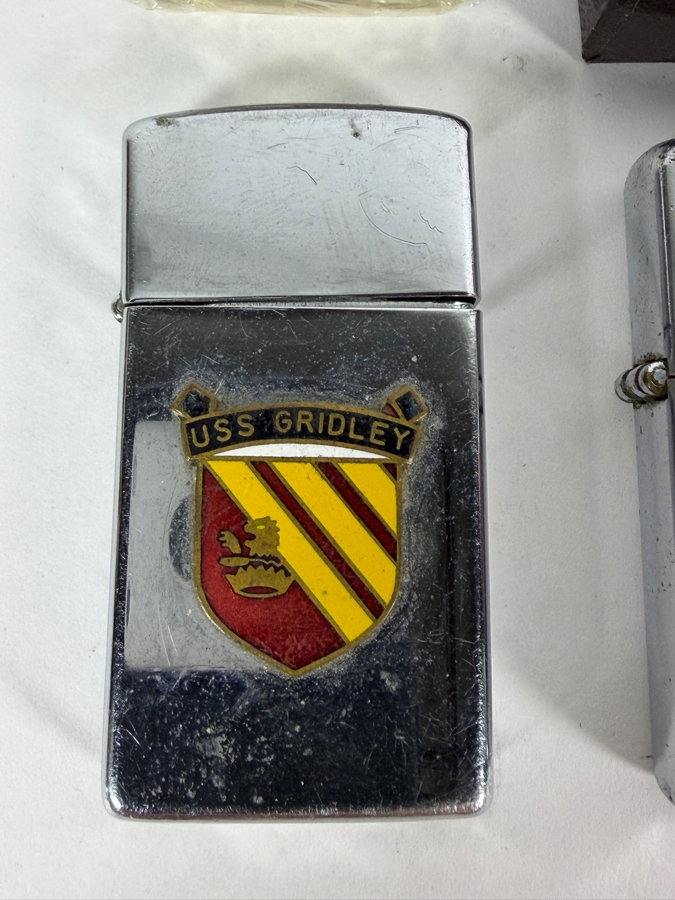 Collection Of Four Vintage US Navy Ship And Naval Organization Commemorative Lighters [Photo 2]