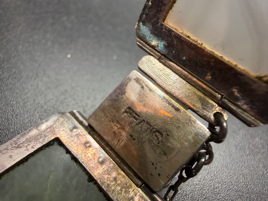 Vintage Mid Century Mexican Sterling Silver Multi Gemstone Hinged Panel Bracelet 2.5'W 30.4g [Photo 7]