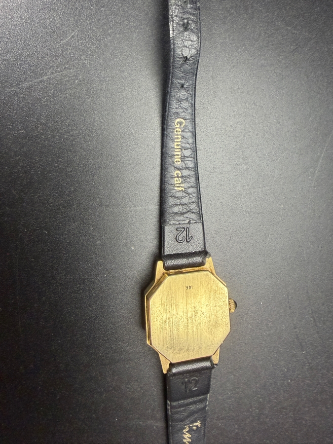 Vintage Geneve Octagonal Solid 14K Yellow Gold Quartz Ladies Dress Watch 11.2g [Photo 4]