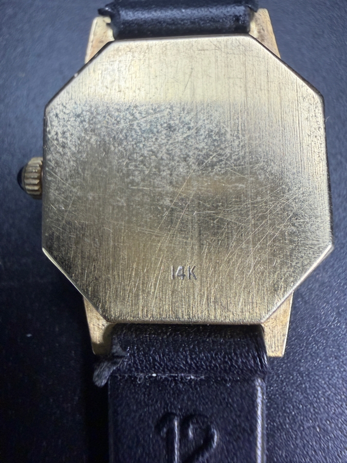 Vintage Geneve Octagonal Solid 14K Yellow Gold Quartz Ladies Dress Watch 11.2g [Photo 3]