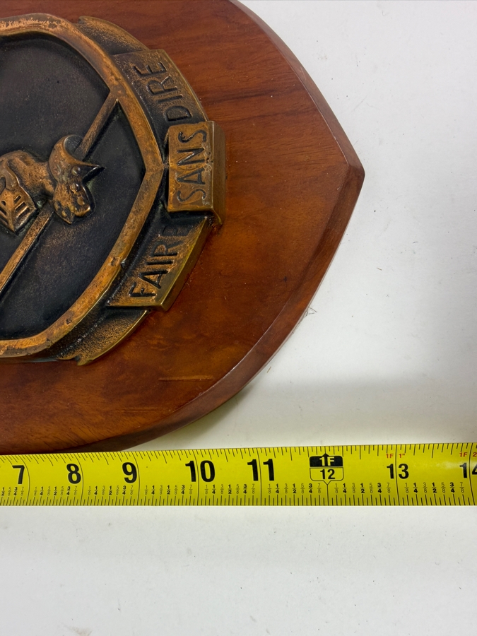 Vintage Vietnam War US Navy USS Fox CG33 Guided Missile Cruiser Bronze Commemorative Shield Plaque 10 X12 [Photo 4]