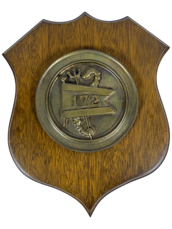 Vintage Cold War US Navy Mine Division 172 Brass Seahorse And Trident Commemorative Naval Plaque 10 X 12