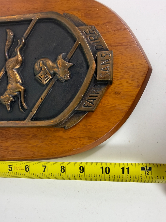 Vintage USS Fox CG33 Guided Missile Cruiser Bronze Commemorative Shield Plaque From The Captain James F Kelly Jr Collection 10 X 12 [Photo 4]