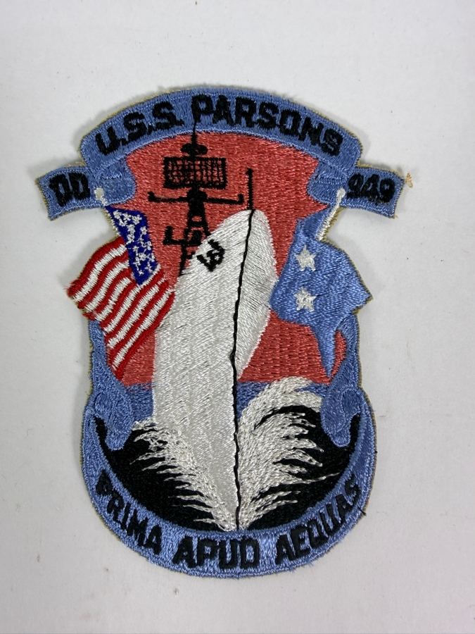 Pair Of Vintage Cold War US Navy USS Parsons DD949 And DDG33 Guided Missile Destroyer Uniform Patches [Photo 2]