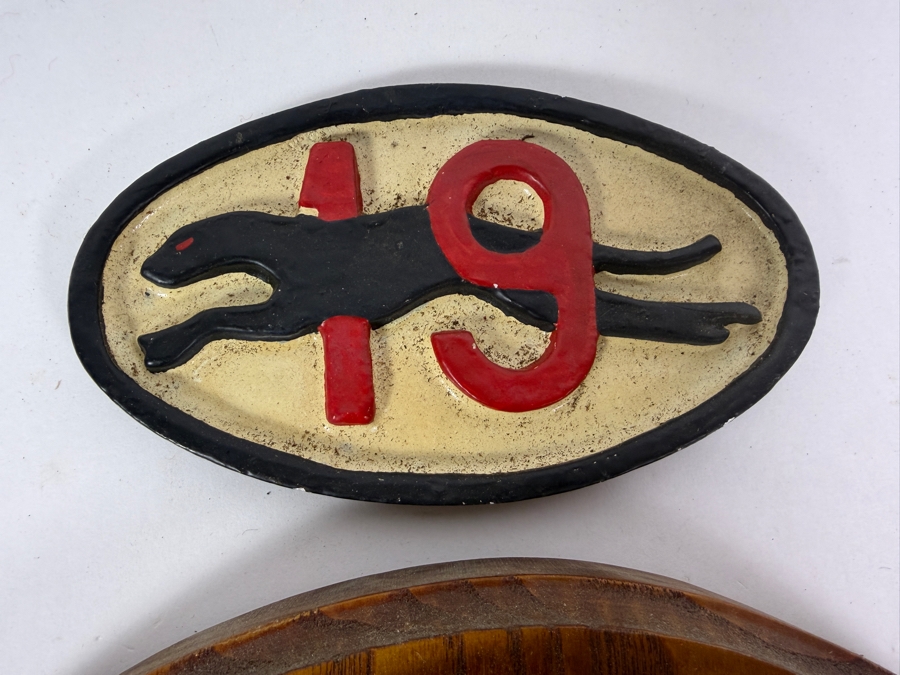 Vintage US Navy Destroyer Squadron 19 The Greyhound Squadron Cast Metal Insignia Plaque and Cast Metal Insignia 7.5 X 7.5 [Photo 4]