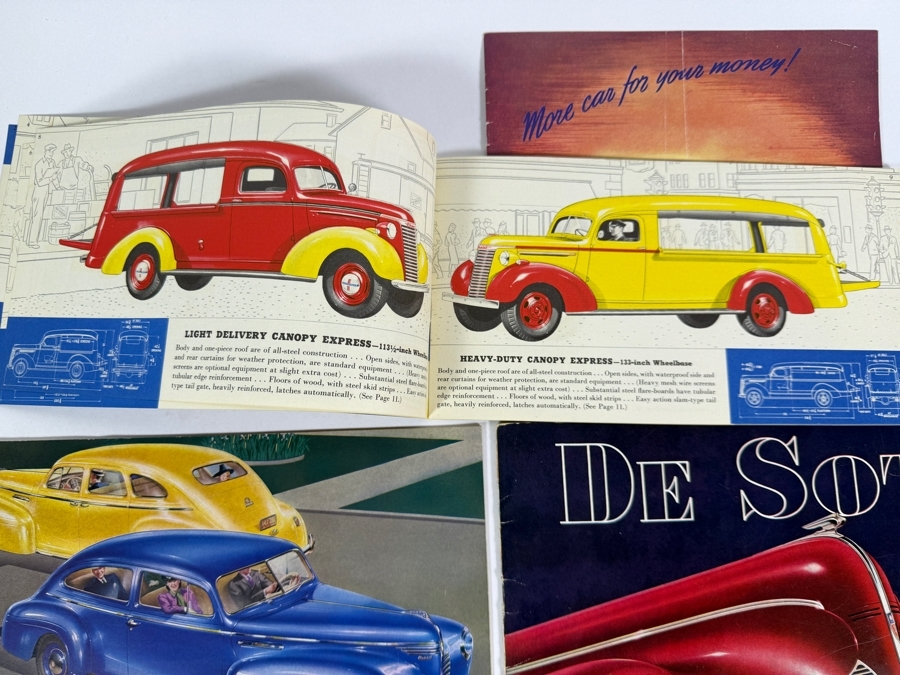 Collection Of Four Original Vintage 1940 Automotive Sales Brochures For Chevrolet Packard Plymouth And De Soto [Photo 9]