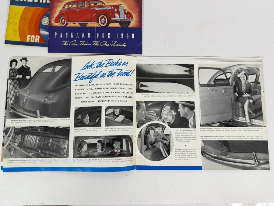 Collection Of Four Original Vintage 1940 Automotive Sales Brochures For Chevrolet Packard Plymouth And De Soto [Photo 16]