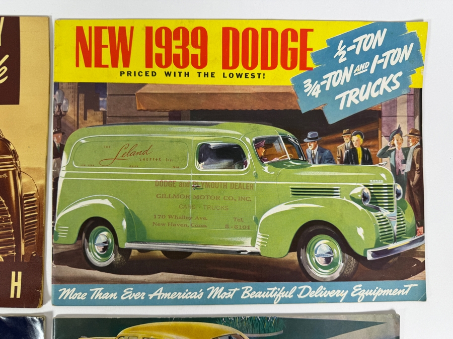 Collection Of Four Original Vintage 1939 To 1940 Automotive Sales Brochures For Plymouth Dodge And Pontiac [Photo 3]