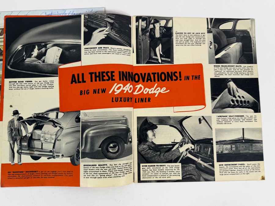 Pair Of Vintage 1940 Dodge News Magazine And 1969 Ford Wagons Dealership Sales Brochures [Photo 9]