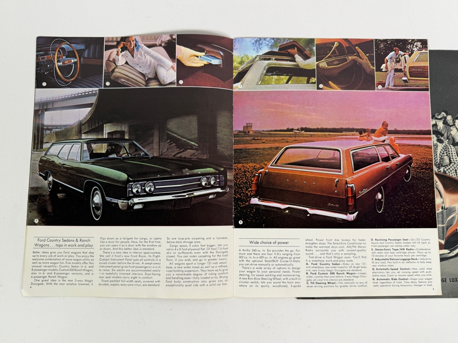 Pair Of Vintage 1940 Dodge News Magazine And 1969 Ford Wagons Dealership Sales Brochures [Photo 6]