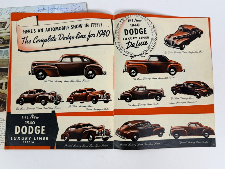 Pair Of Vintage 1940 Dodge News Magazine And 1969 Ford Wagons Dealership Sales Brochures [Photo 12]