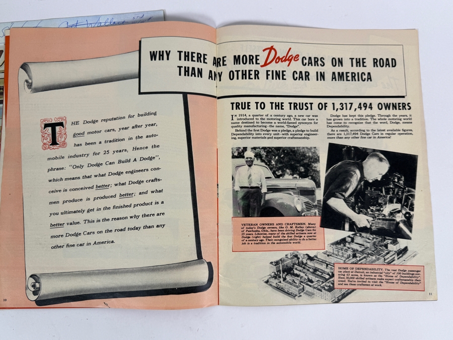 Pair Of Vintage 1940 Dodge News Magazine And 1969 Ford Wagons Dealership Sales Brochures [Photo 11]