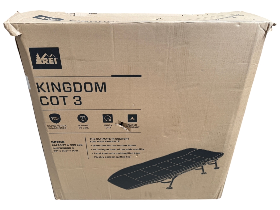 REI Co Op Kingdom Cot 3 Padded Camping Cot In Original Factory Box