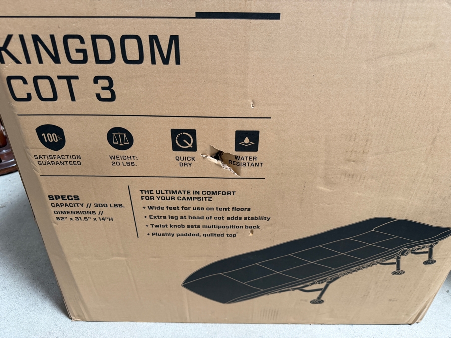 REI Co Op Kingdom Cot 3 Padded Camping Cot In Original Factory Box [Photo 2]