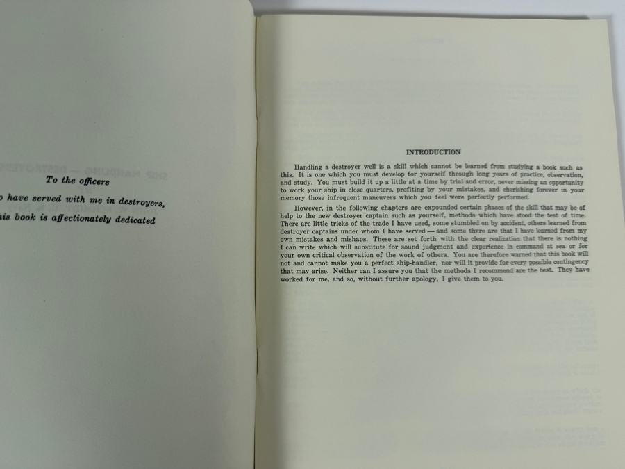Vintage US Navy 'Ship Handling - Destroyers' Unclassified Instructional Manuscript Manual By CAPT John W. Schmidt [Photo 3]