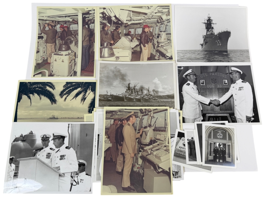 Collection Of Vintage Vietnam War USS Parsons DDG33 Change Of Command And Shipboard Photograph Archives From The Capt James F Kelly Jr Estate
