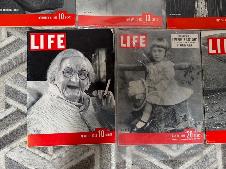 Collection Of Seven Vintage 1937 To 1949 LIFE Magazines Featuring Golden Gate Bridge And Rooster Covers [Photo 4]
