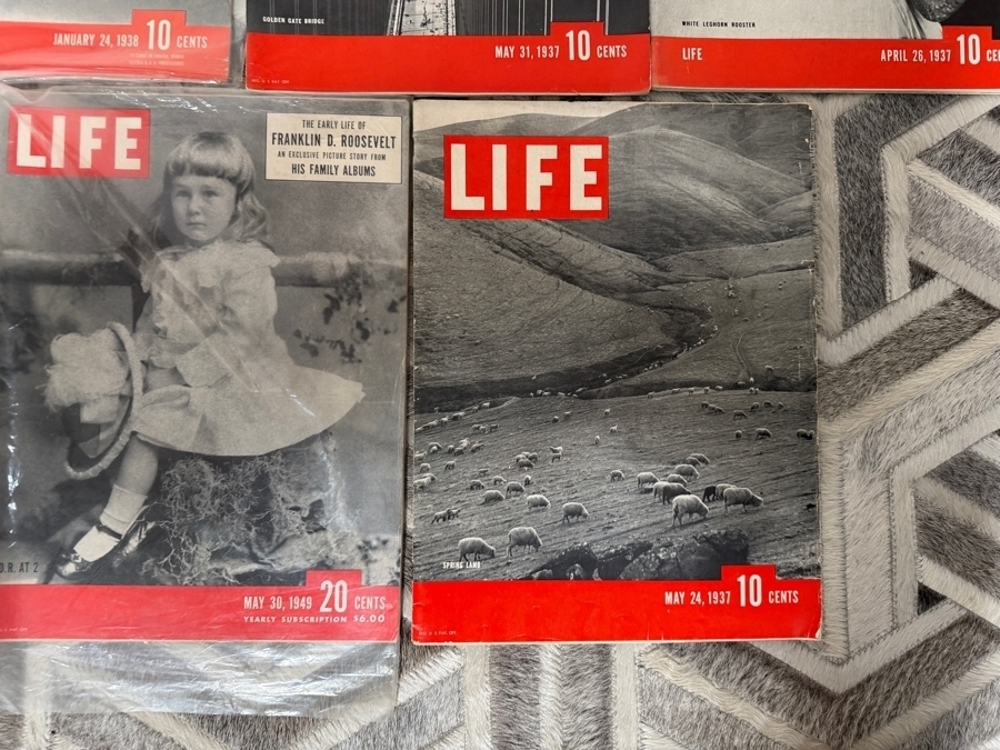 Collection Of Seven Vintage 1937 To 1949 LIFE Magazines Featuring Golden Gate Bridge And Rooster Covers [Photo 5]