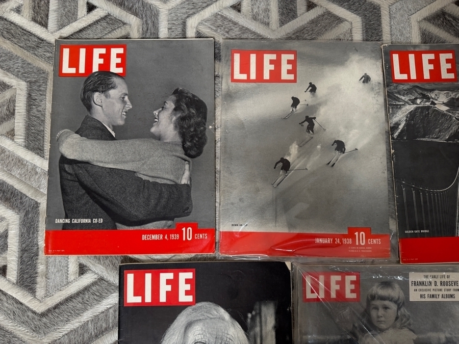 Collection Of Seven Vintage 1937 To 1949 LIFE Magazines Featuring Golden Gate Bridge And Rooster Covers [Photo 3]