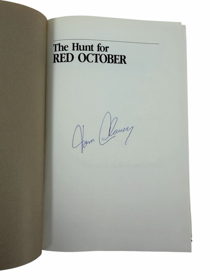 SIGNED The Hunt For Red October By Tom Clancy Signed Hardcover Book [Photo 3]